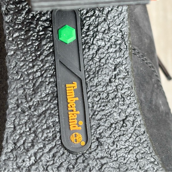 Timberland Black Lace Up Heeled Ankle Boots Size 8.5 Block Heel Like New - Picture 3 of 15